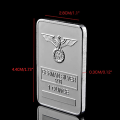 1 OZ German Eagle Silver Bar