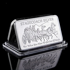 1 OZ Stagecoach Silver Bar