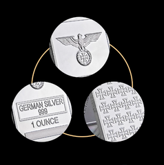 1 OZ German Eagle Silver Bar